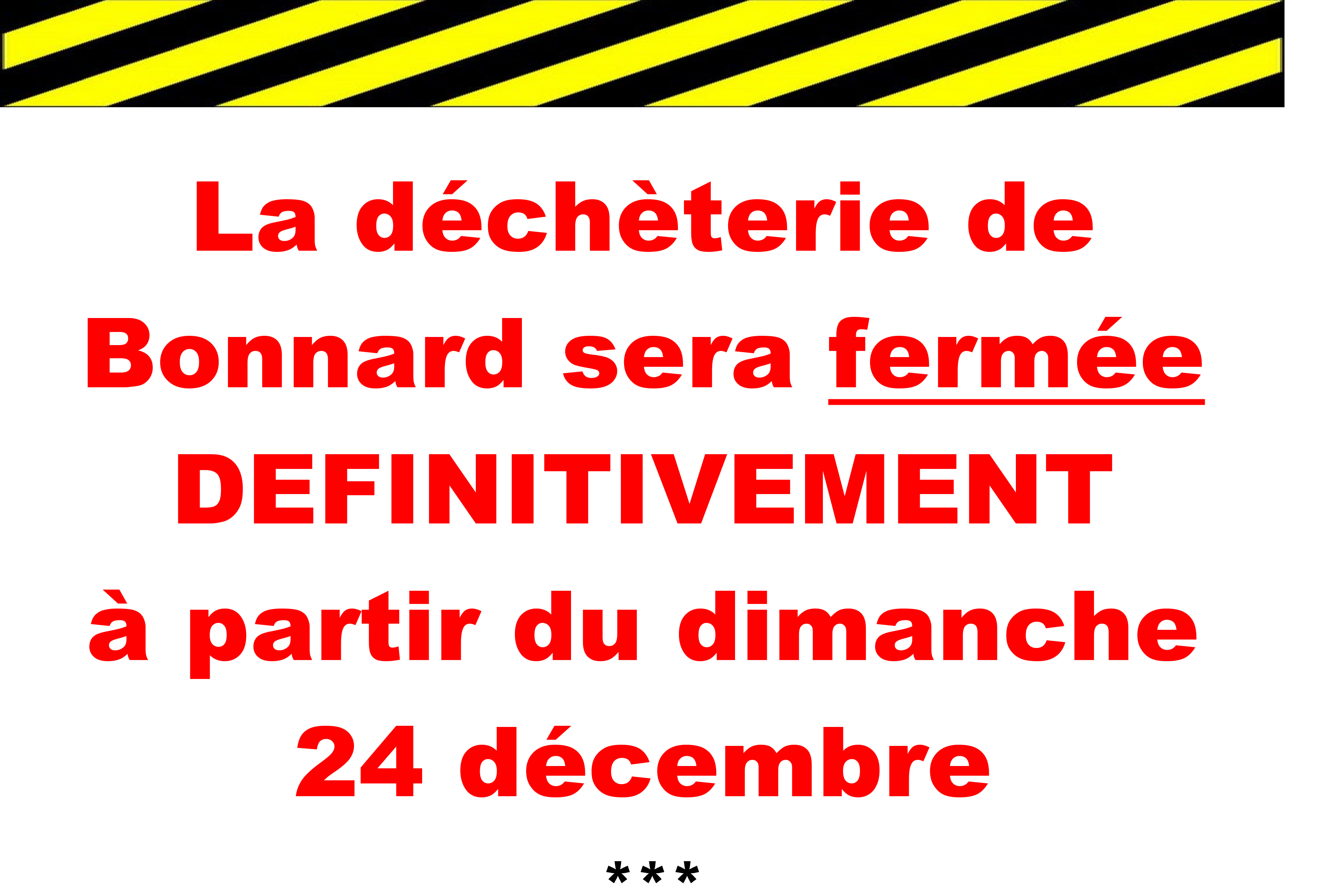 Informations déchèterie