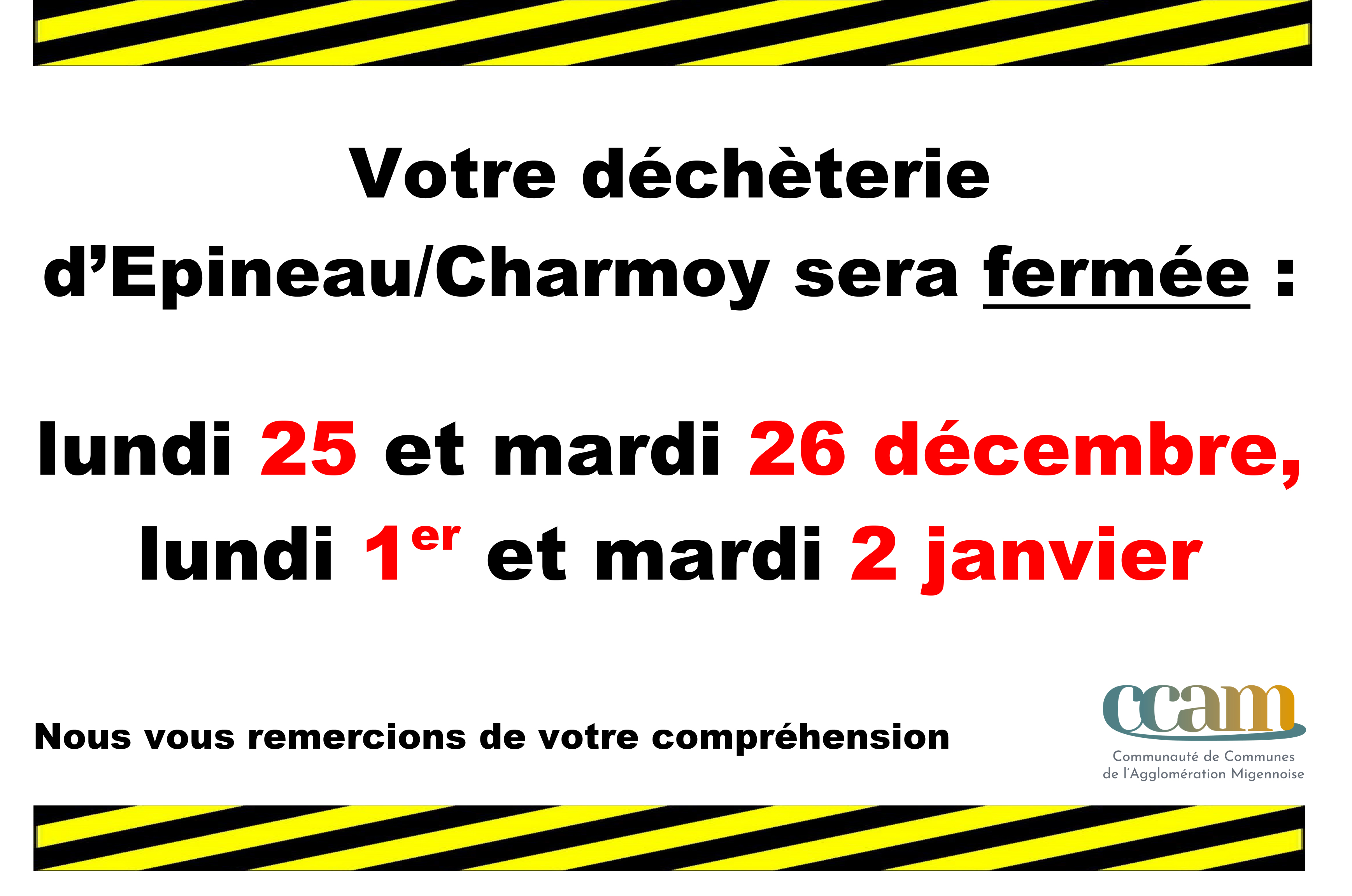 Informations déchèterie