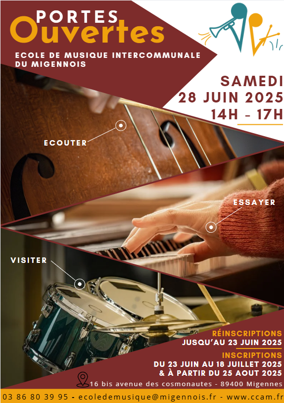 Portes Ouvertes à l’École de Musique Intercommunale : une rentrée en rythme !