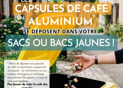 Nouveau geste de tri : les capsules de café en aluminium dans le bac jaune