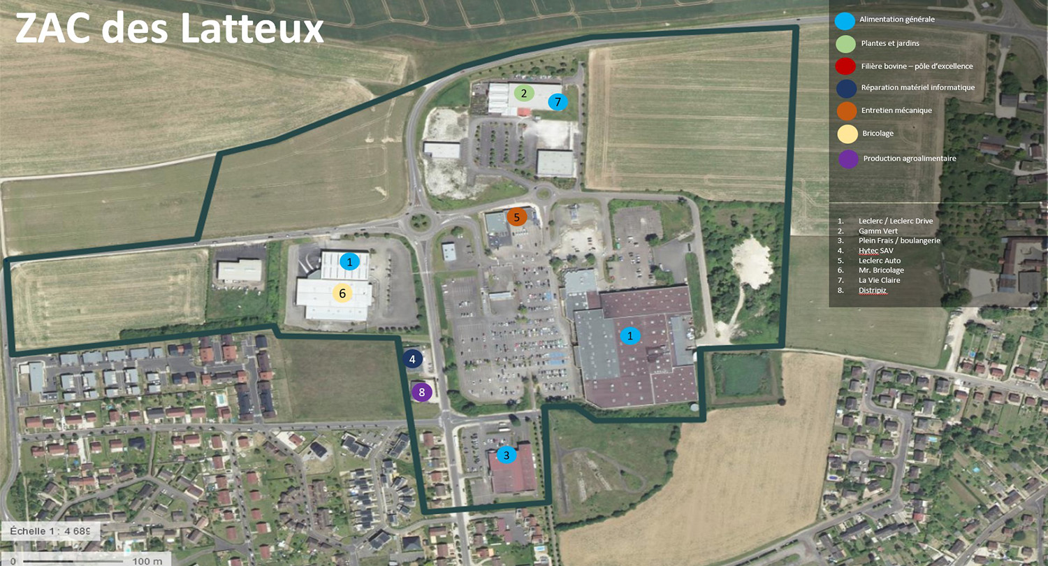 Schema de la Z.A.C des latteux à Migennes